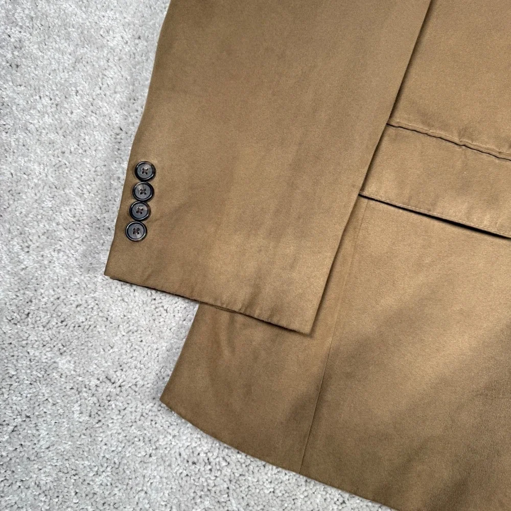 Jos A Bank Men's 44S Brown Microsuede Two Button Sport Coat Blazer Jacket